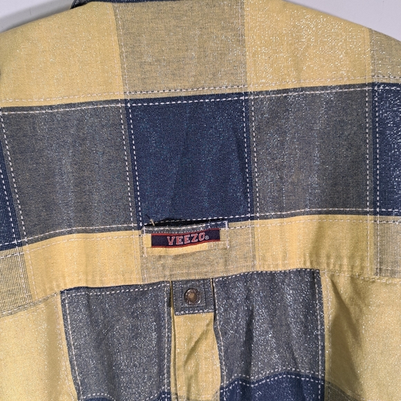 Veezo XL Yellow and Blue Plaid Shirt and Short Set - Picture 7 of 9